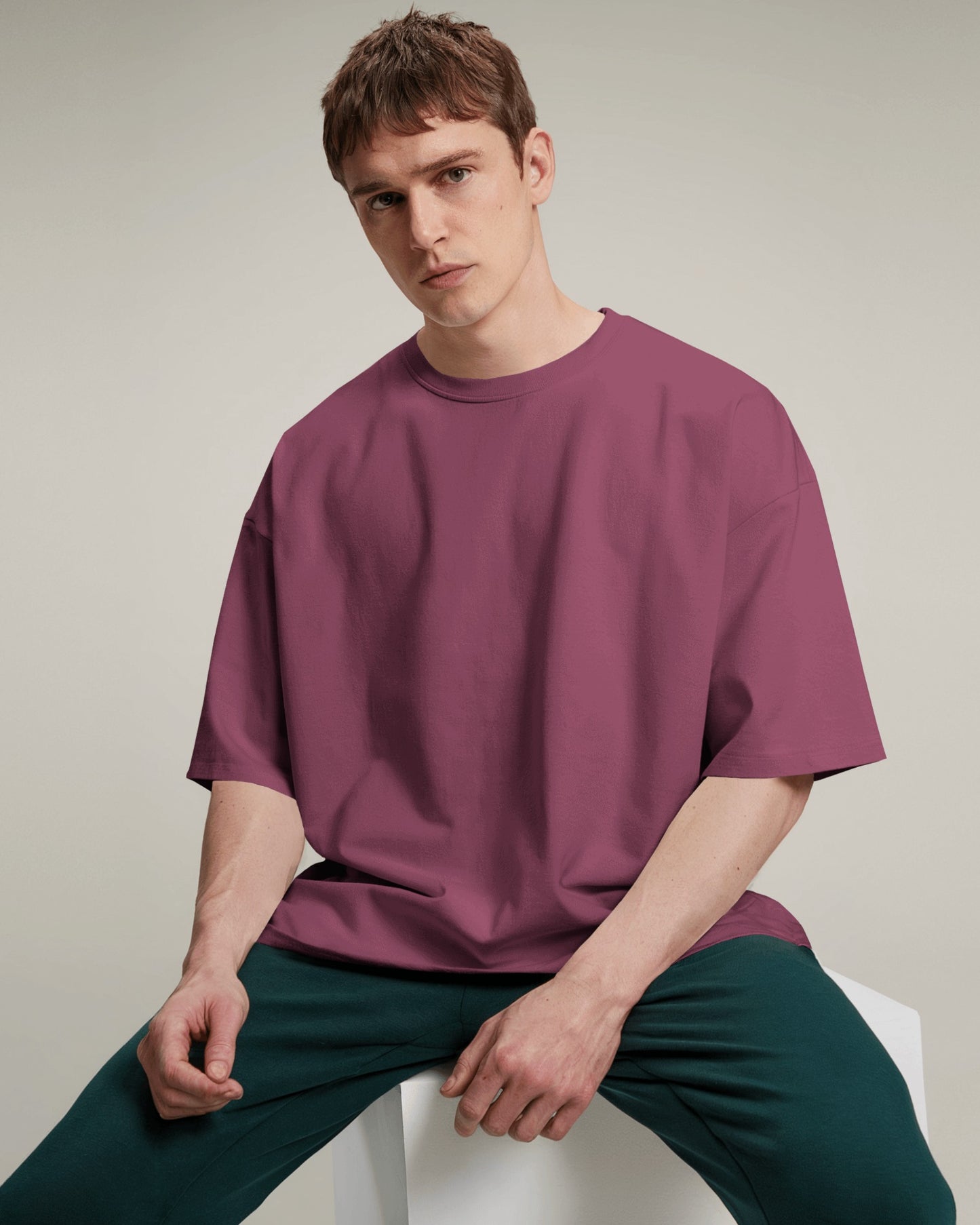 Dark Raspberry Oversized T-Shirt
