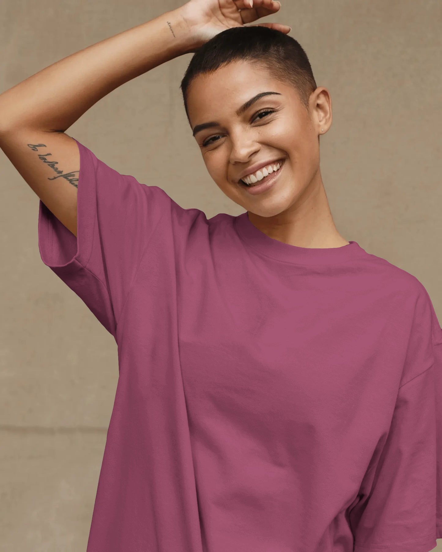 Dark Raspberry Oversized Women T-Shirt