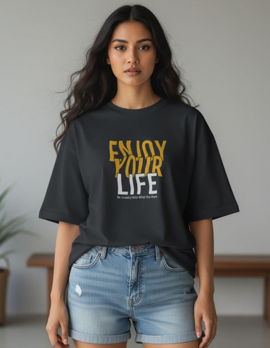 Enjoy your life black tshirt