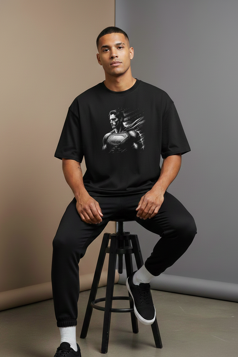 Kryptonian Strength Oversized Tee | Superman Style Streetwear