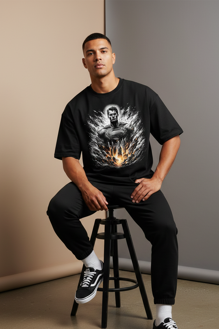 Hero Mode On Graphic Tee | Superman Inspired T-Shirt