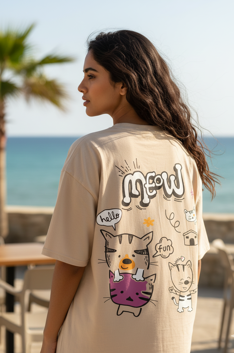Nyrio Meow Oversized tshirt