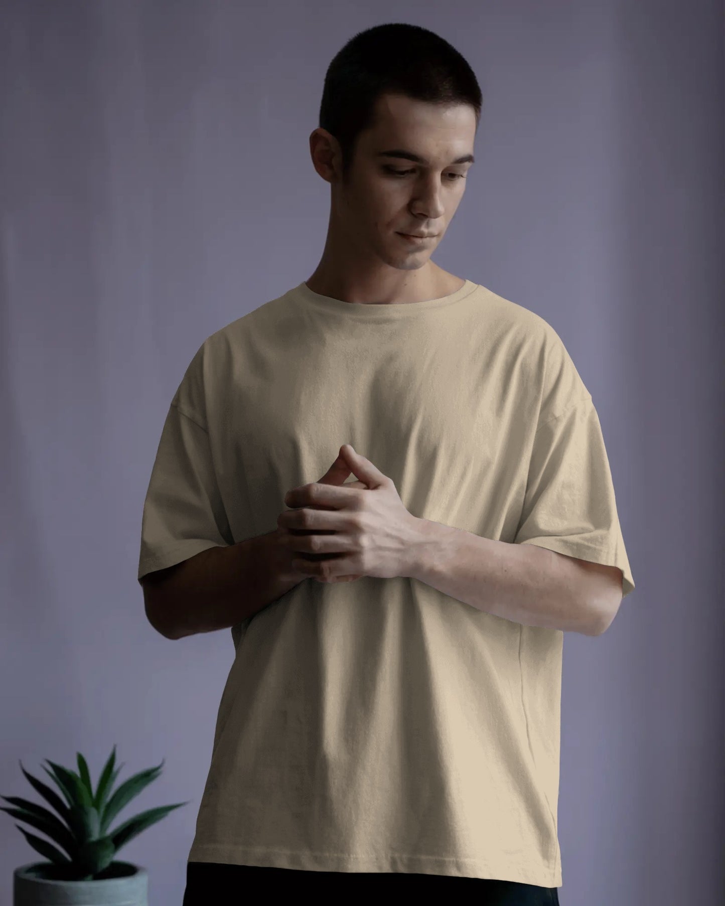 Muted Beige Oversized T-Shirt