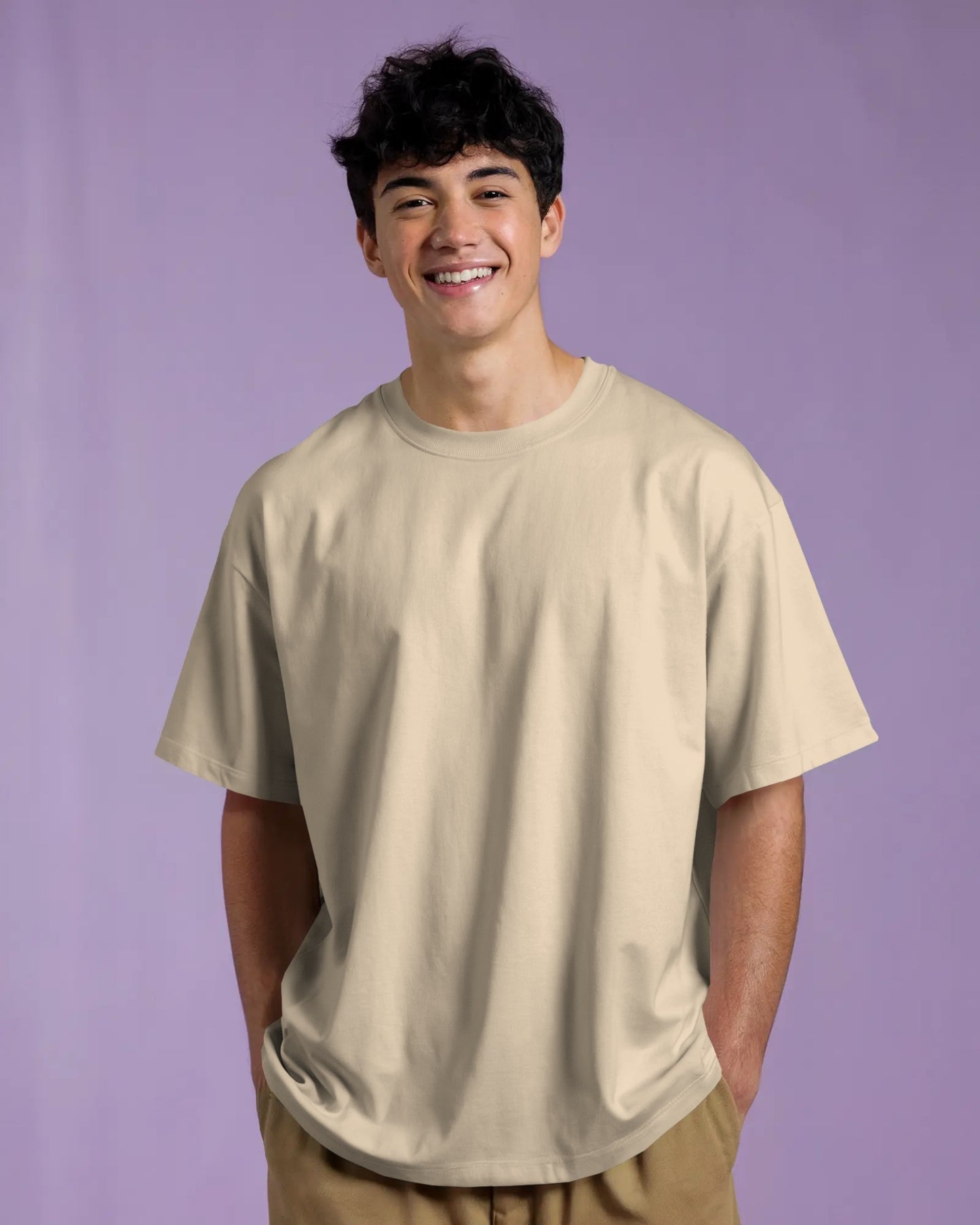 Muted Beige Oversized T-Shirt