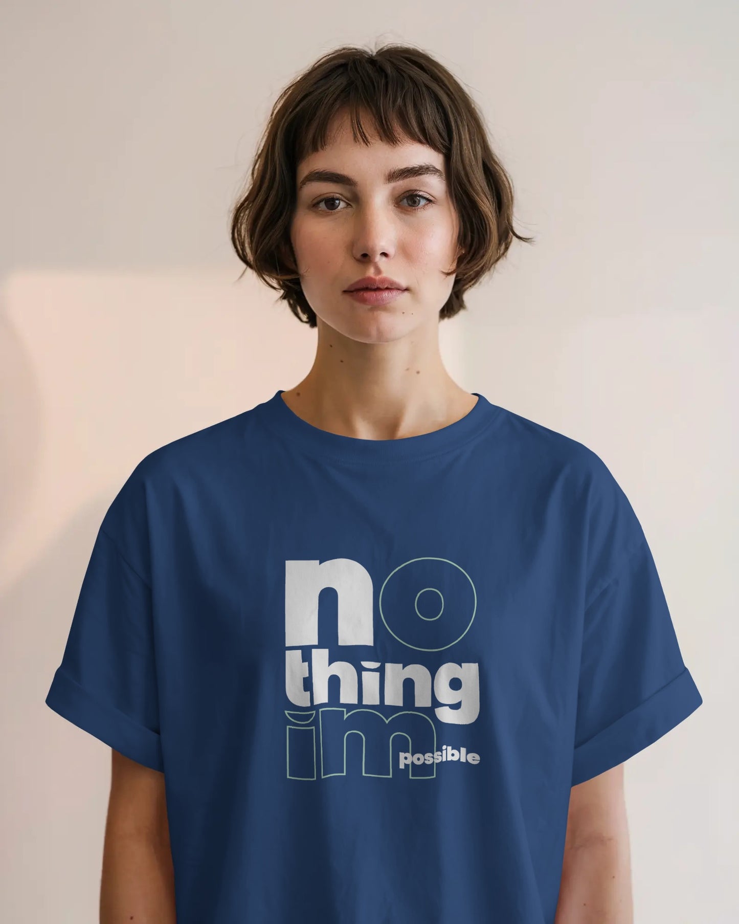 Nothing Impossible Oversized Women T-Shirt