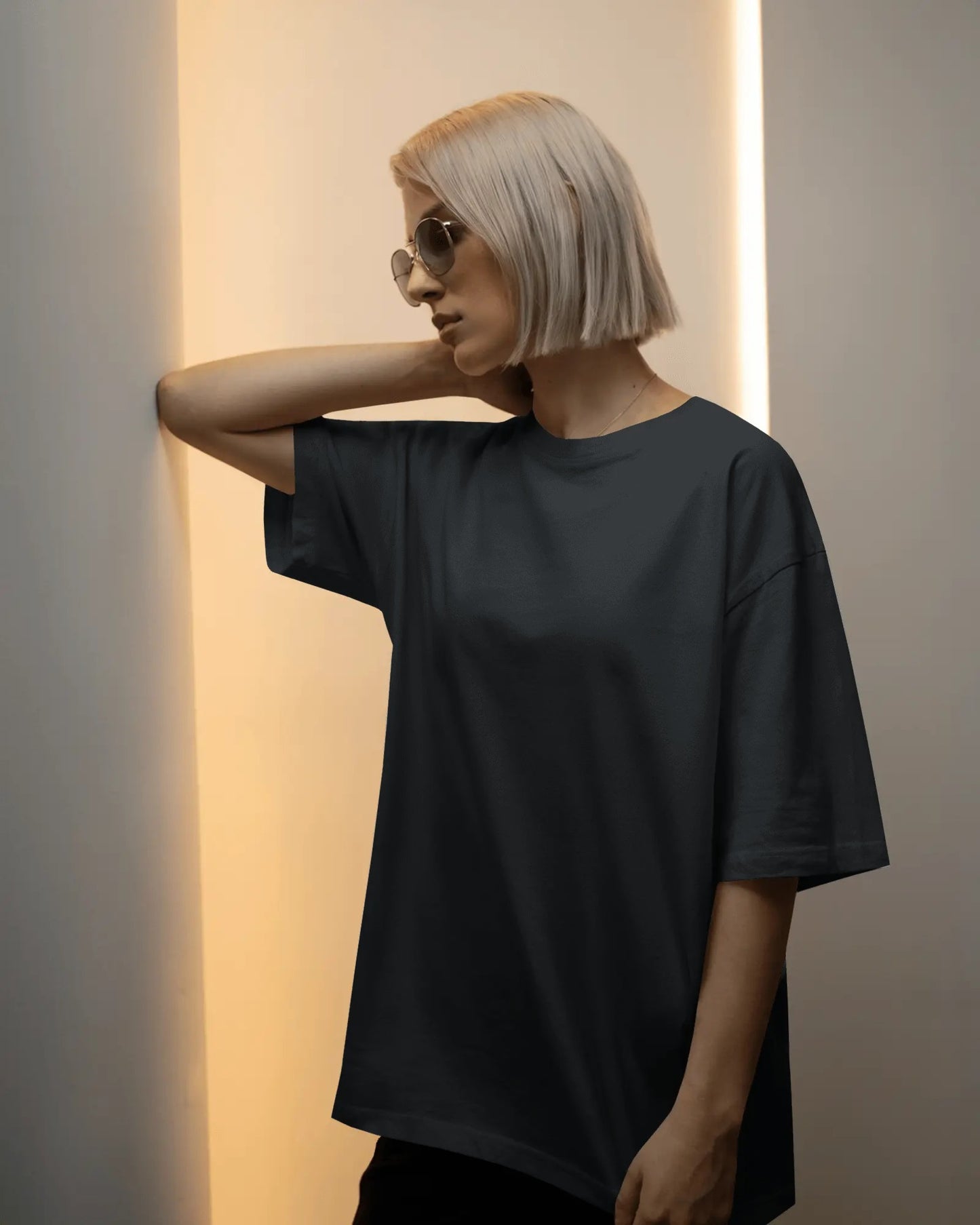 Black Oversized Women T-Shirt