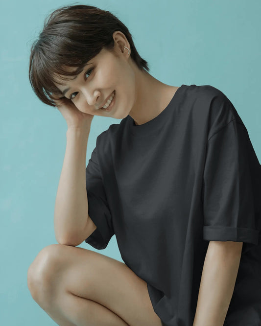 Black Oversized Women T-Shirt