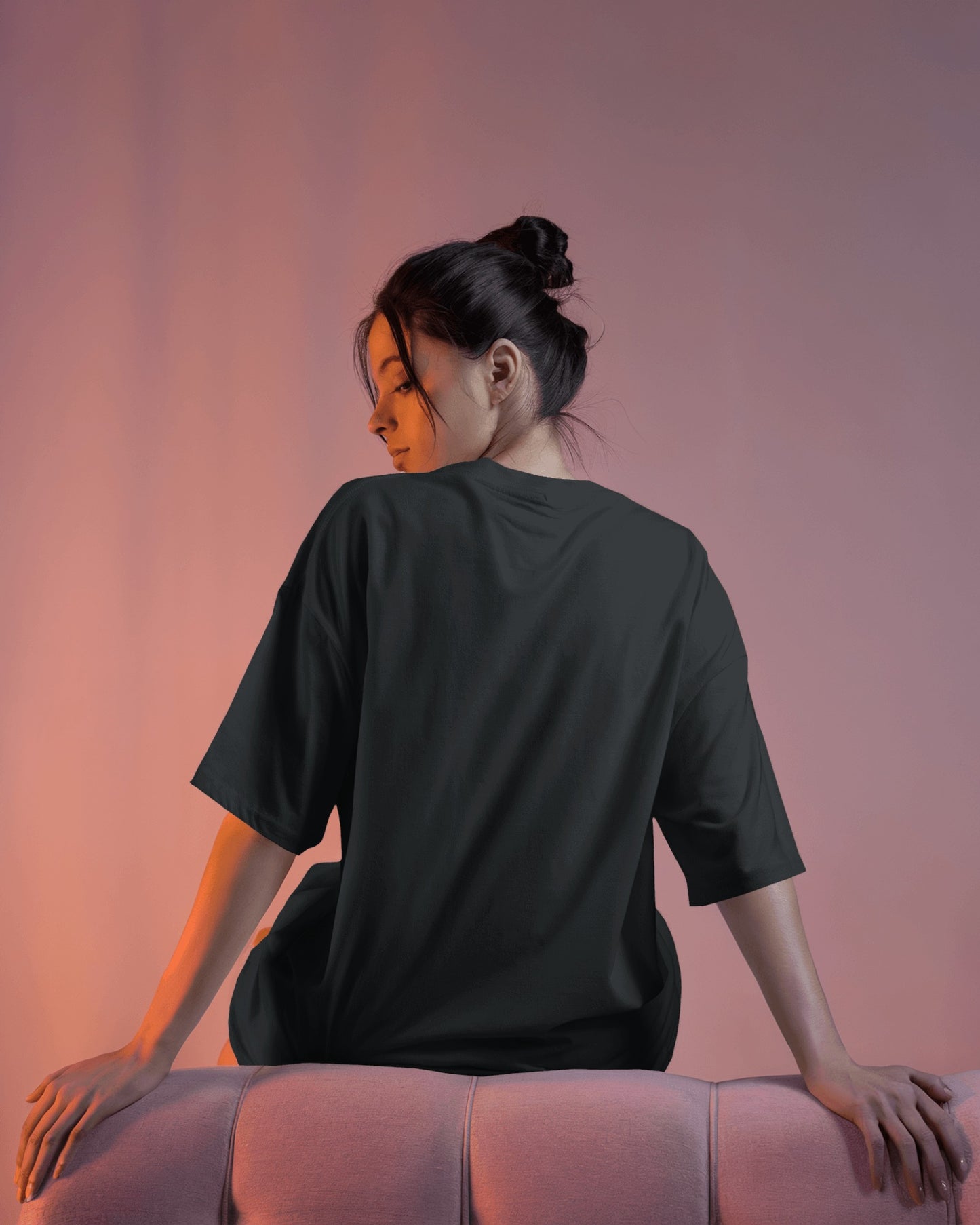 Black Oversized Women T-Shirt
