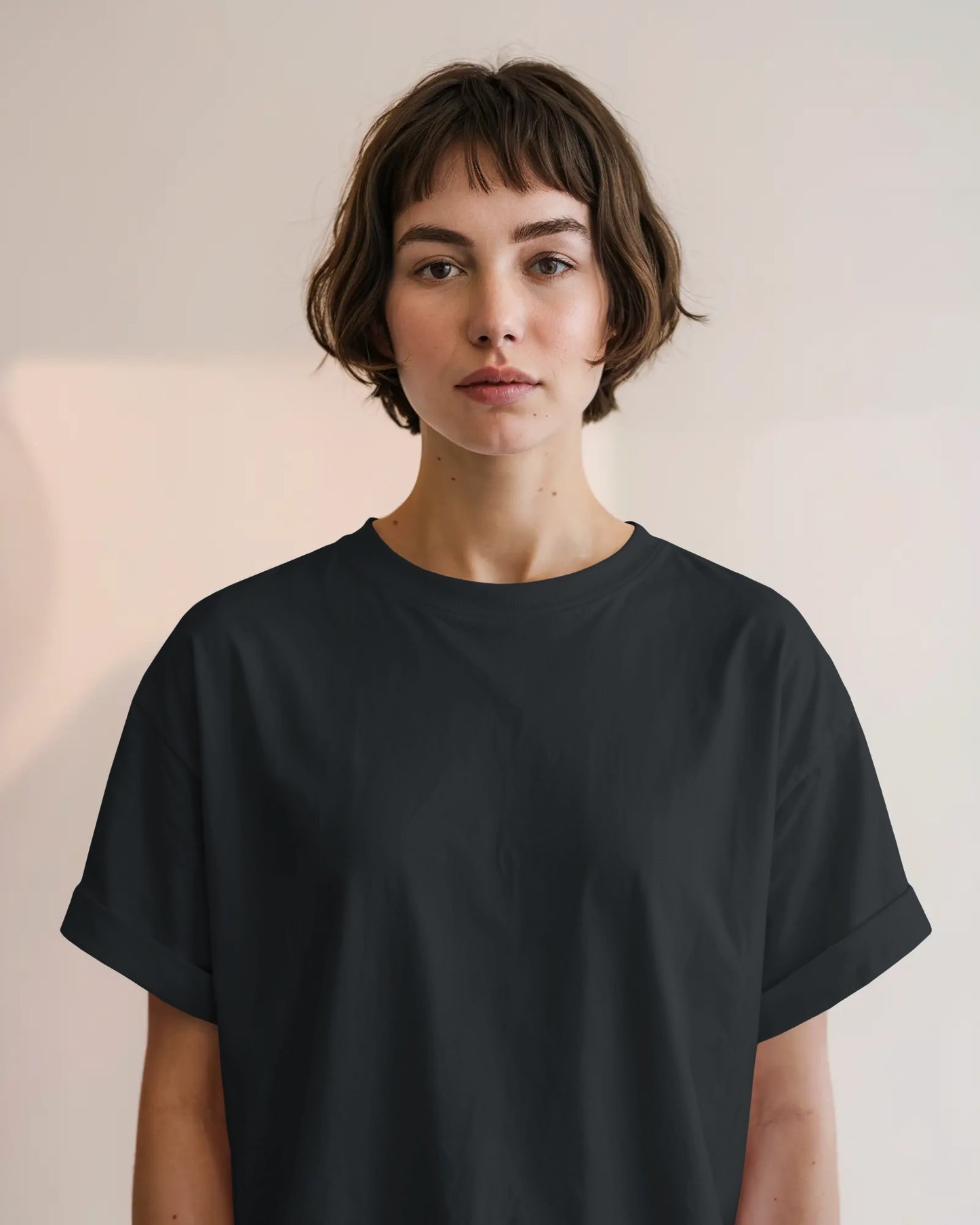 Black Oversized Women T-Shirt