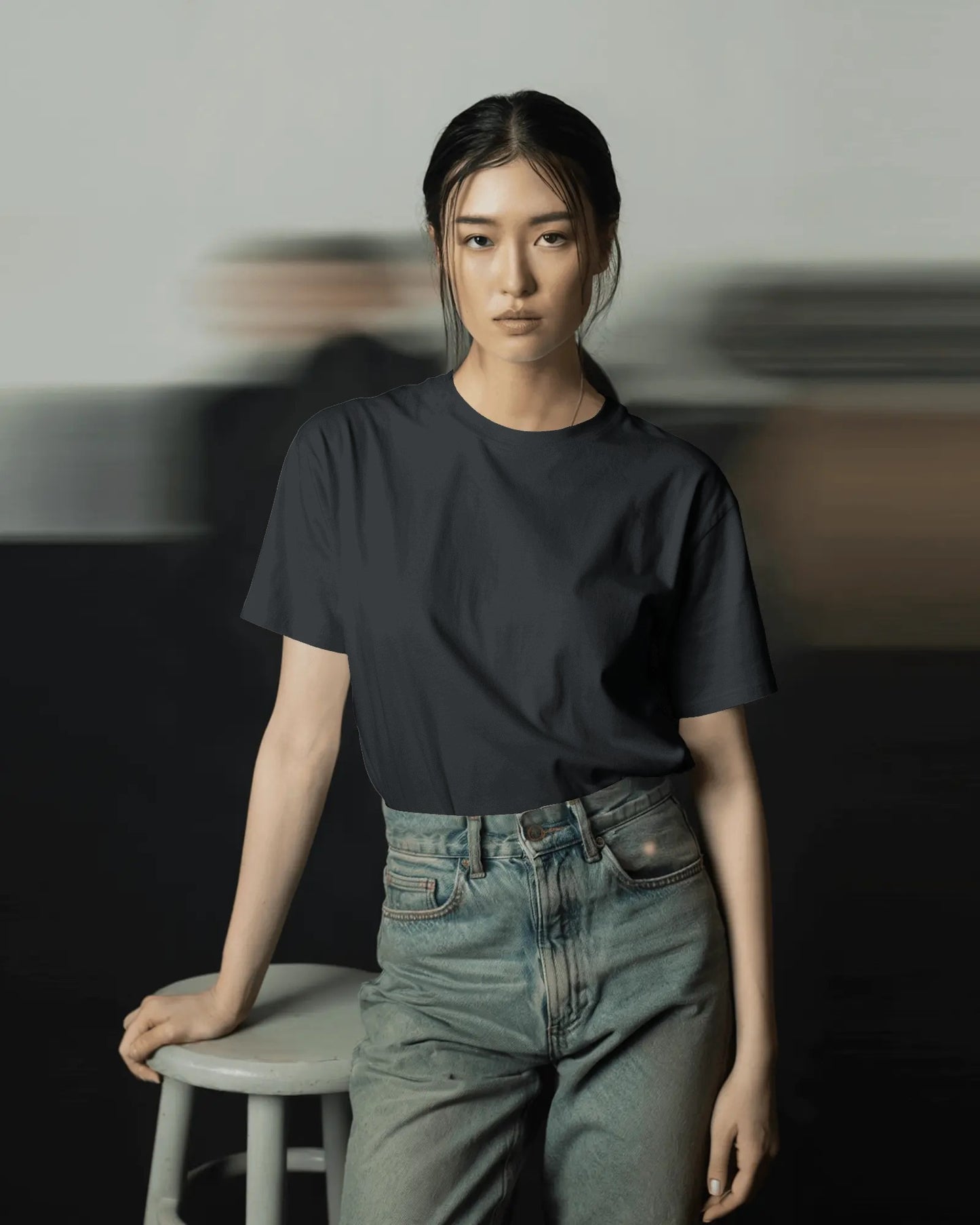 Black Regular Women T-Shirt
