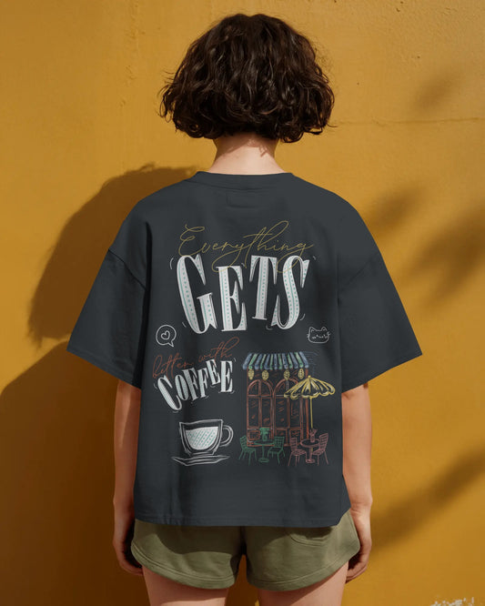 Coffee Shop Women Oversized T-shirt
