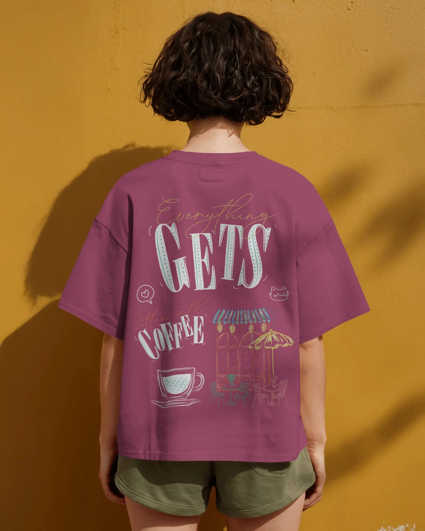 Coffee Shop Women Oversized T-shirt