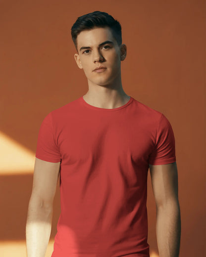 Coral Red Regular T-Shirt
