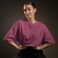 Dark Raspberry Oversized Women T-Shirt