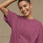 Dark Raspberry Oversized Women T-Shirt