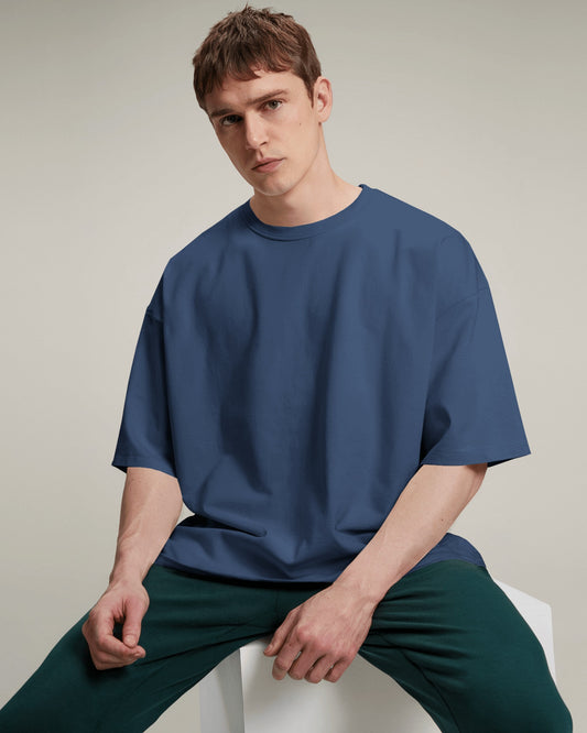 Deep Navy Blue Oversized T-Shirt