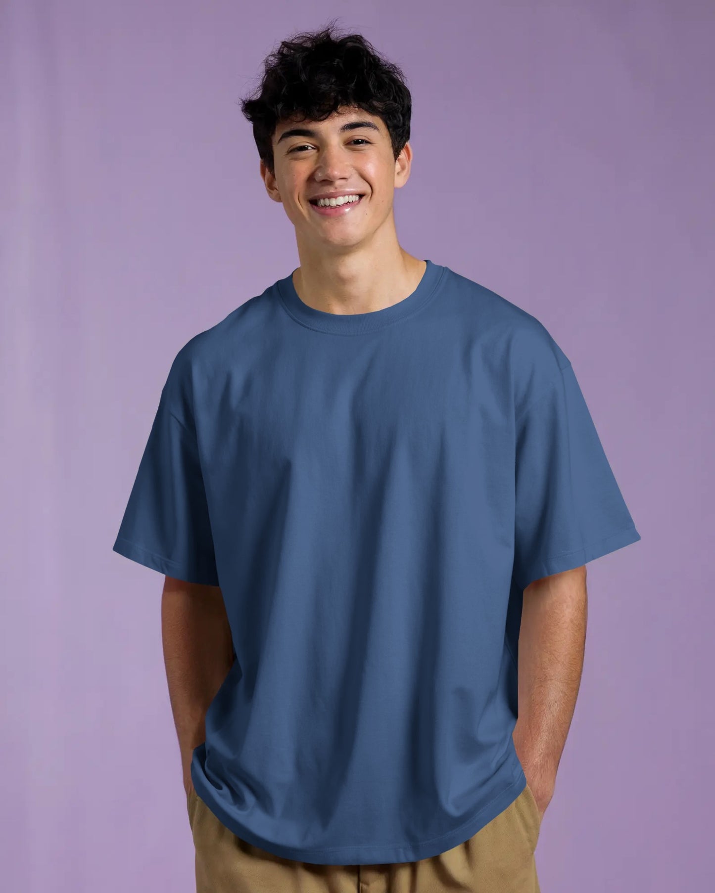 Deep Navy Blue Oversized T-Shirt