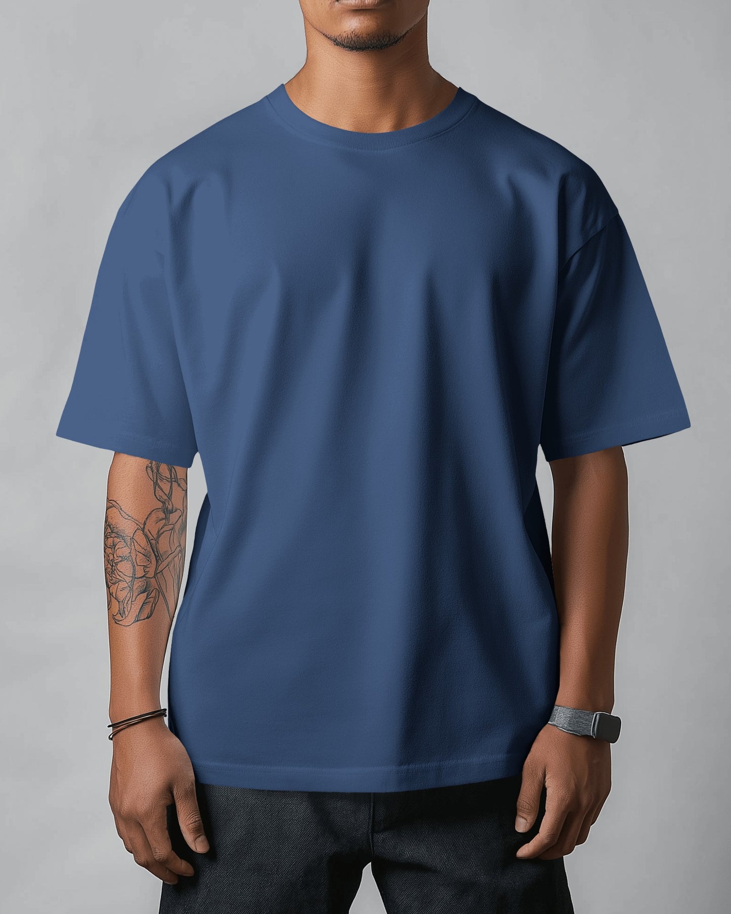 Deep Navy Blue Oversized T-Shirt