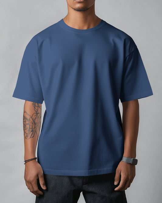 Deep Navy Blue Oversized T-Shirt