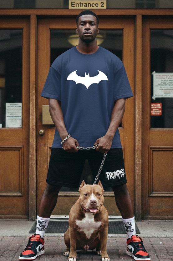 Urban Bat Logo Oversized T-Shirt
