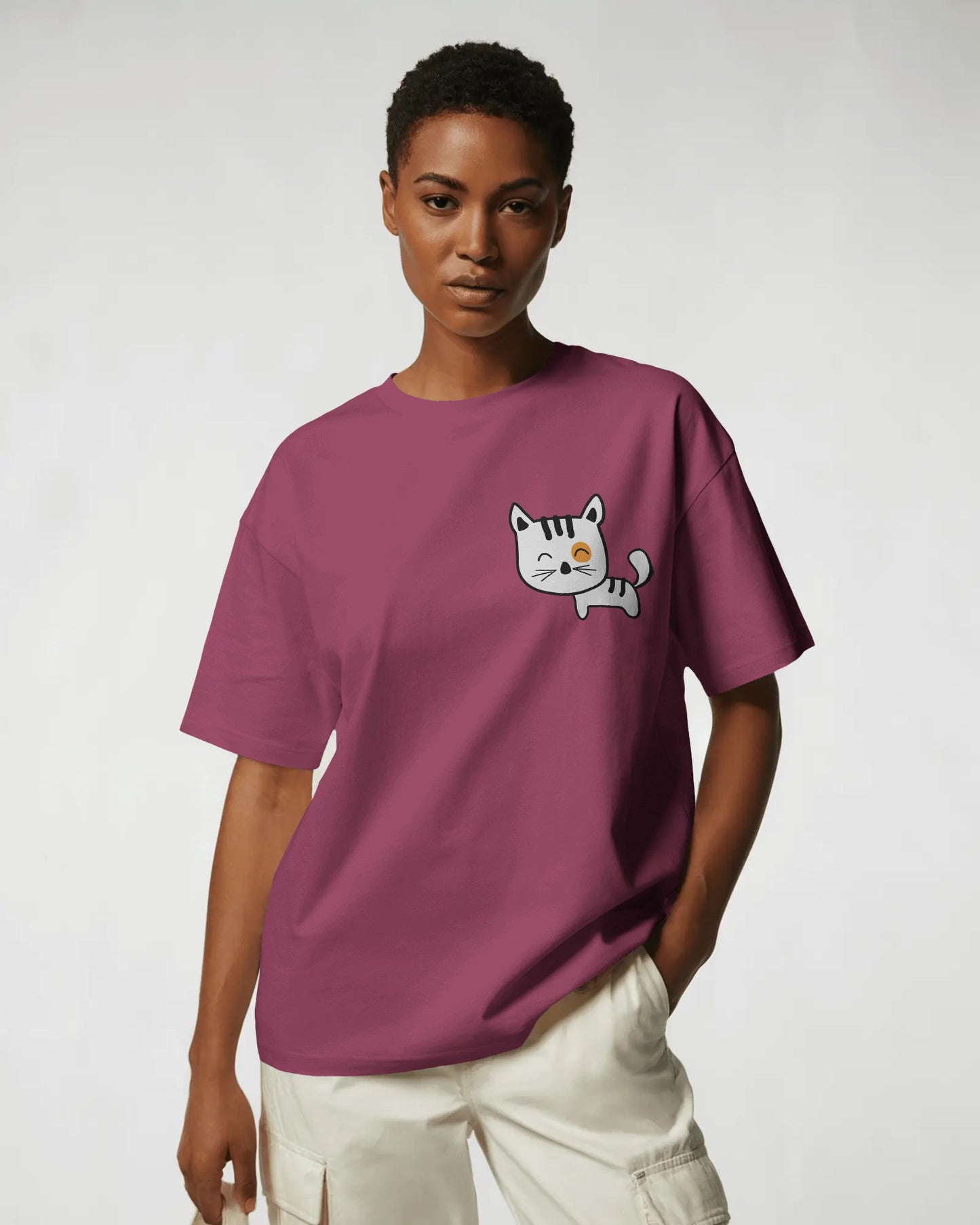 Meow Women Oversized T-Shirt