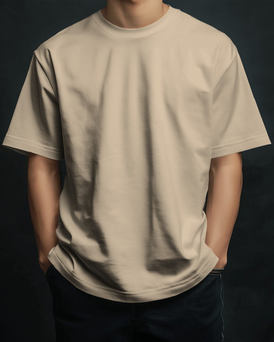 Muted Beige Oversized T-Shirt