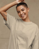 Muted Beige Oversized Women T-Shirt