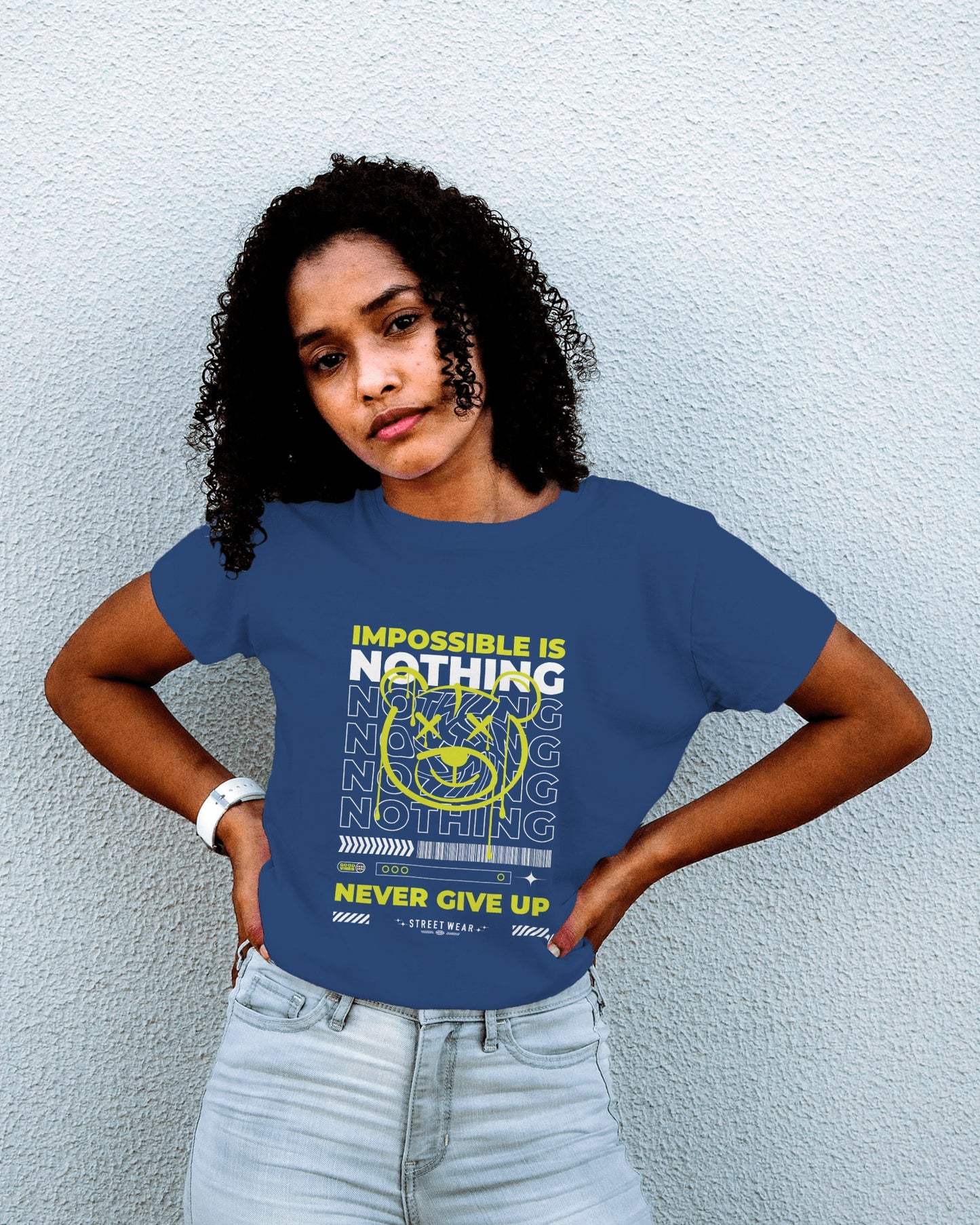 Nothing is Impossible Never Give Up Regular T-Shirt