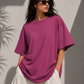 Dark Raspberry Oversized Women T-Shirt