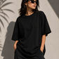 Black Oversized Women T-Shirt