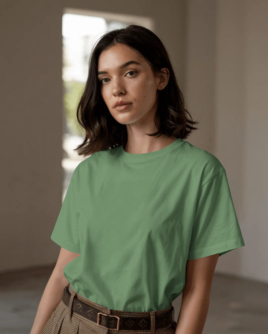 Olive Green Regular Women T-Shirt