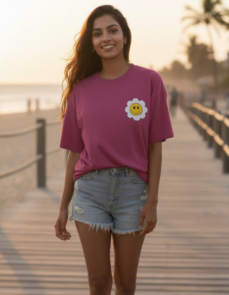 Smile Women Oversized T-Shirt