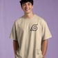 B/w Naruto Oversized Tshirt
